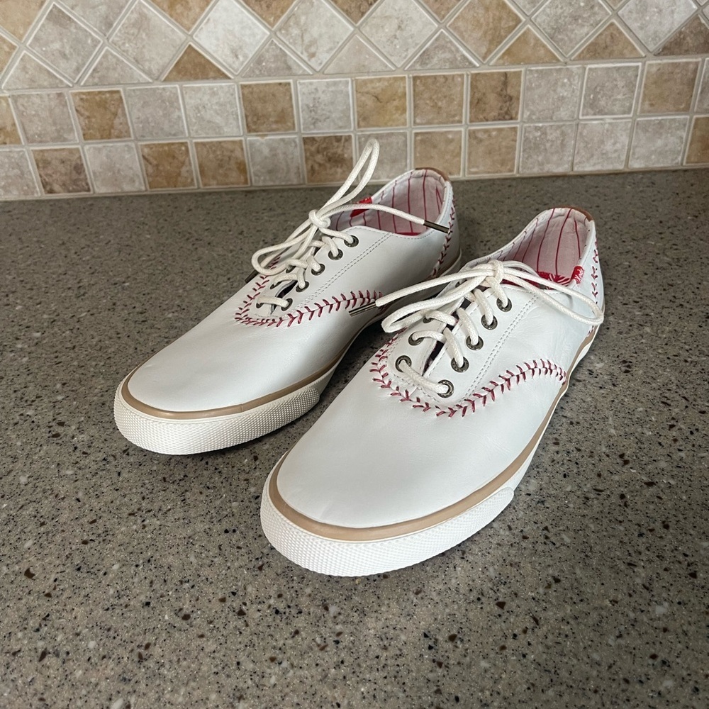 Keds Champion Penant Leather Sneakers Mens Size 8.5 Womens Size 10.5 - Picture 2 of 10